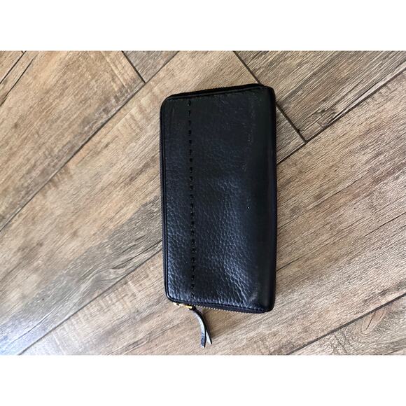 Tory Burch Women's Black Leather McGraw Zip Continental Wallet - Picture 8 of 9